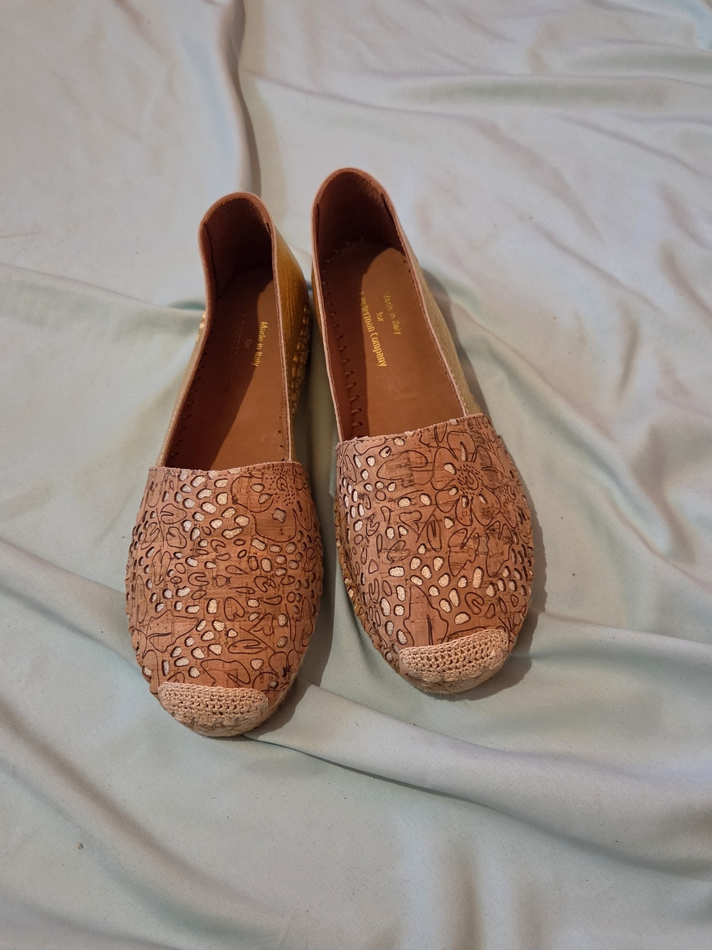Gold Espadrilles, Size 39EU